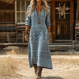 Christine - Casual Long Sleeve Dress Inspired by Vintage