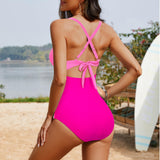 Maclair & Co. - Women's One Piece Swimsuits Tummy Control Cutout High Waisted Bathing Suit Wrap Tie Back