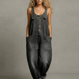 Lejla - Stylish Denim Jumpsuit With Pockets