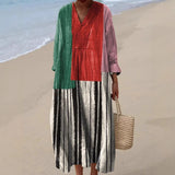 Vera - Striped Patchwork Dress