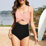 Maclair & Co. - Women's One Piece Swimsuits Tummy Control Cutout High Waisted Bathing Suit Wrap Tie Back