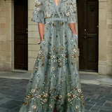 Ruth - Elegant Floral Maxi Dress