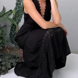 Charlotte - Handcrafted Lace Dress with V-Neckline