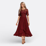 Madison - Lace Dress with Short Sleeves