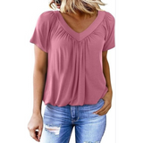 KATHLEEN - Women Casual V-Neck Top