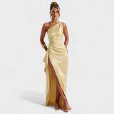 Ariel - Asymmetrical Satin Dress