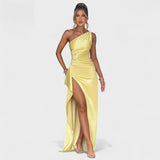 Ariel - Asymmetrical Satin Dress