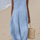 Hannah - Textured Sleeveless Maxi Dress