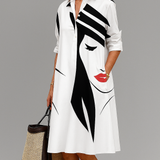 Yvette - Chic Cotton Midi Dress