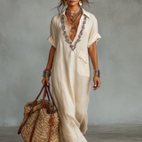 Beatrice - Embroidered Shirt Dress