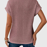 Isa - Elegant Blouse with Crew Neck