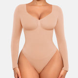 Seamless Supportive Long Sleeve Tummy Control Bodysuit