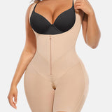 Tummy Control Postpartum Faja Body Shaper with Zipper Crotch