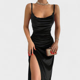 Gabrielle - Velvet Dress with Slit