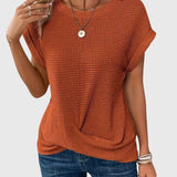 Isa - Elegant Blouse with Crew Neck