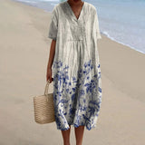 Rosalinda - Dress with Porcelain Print