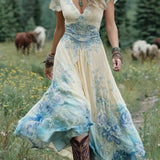 Serena - Short Maxi Floral Dress