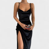 Gabrielle - Velvet Dress with Slit
