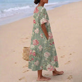 Camellia - Retro Floral Midi Dress