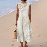 Hannah - Textured Sleeveless Maxi Dress