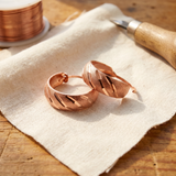 Facet Copper Earrings