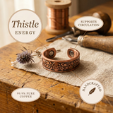Thistle Copper Ring