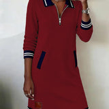 Susan - Chic Long Sleeve Cotton Dress