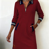 Susan - Chic Long Sleeve Cotton Dress