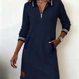 Susan - Chic Long Sleeve Cotton Dress