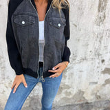 Zoe - Denim Hooded Jacket