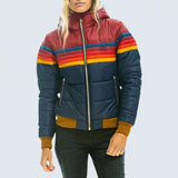 Katrina - Zip-Up Jacket with Rainbow Stripes