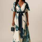 Vanessa - Long Dress Watercolor Print
