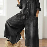 Monica - Denim Cotton Jumpsuit
