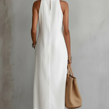 Christine - Sleeveless Lace Detail Midi Dress