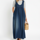 Ivy - Vintage Denim Maxi Dress