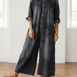 Monica - Denim Cotton Jumpsuit