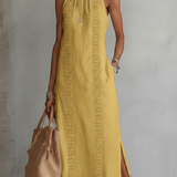 Christine - Sleeveless Lace Detail Midi Dress