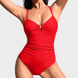 Maclair & Co. - Tummy Control Bathing Suit Slimming One Piece U-Ring Shapewear Swimwear with Ruched Waist