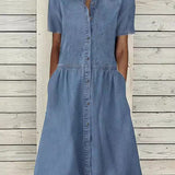 Carol - Short Sleeve Denim Dress