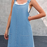 Lisa - Casual Denim Overall Dress