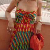 Aria - Abstract Printed Maxi Dress