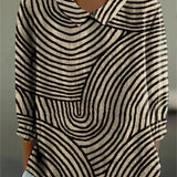 Grace - Monochrome Wave Blouse